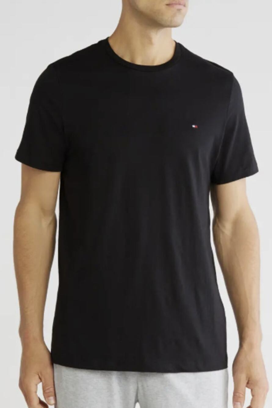 Tommy Hilfiger Mens Medium Black Short Sleeve TShirt Cotton Stretch